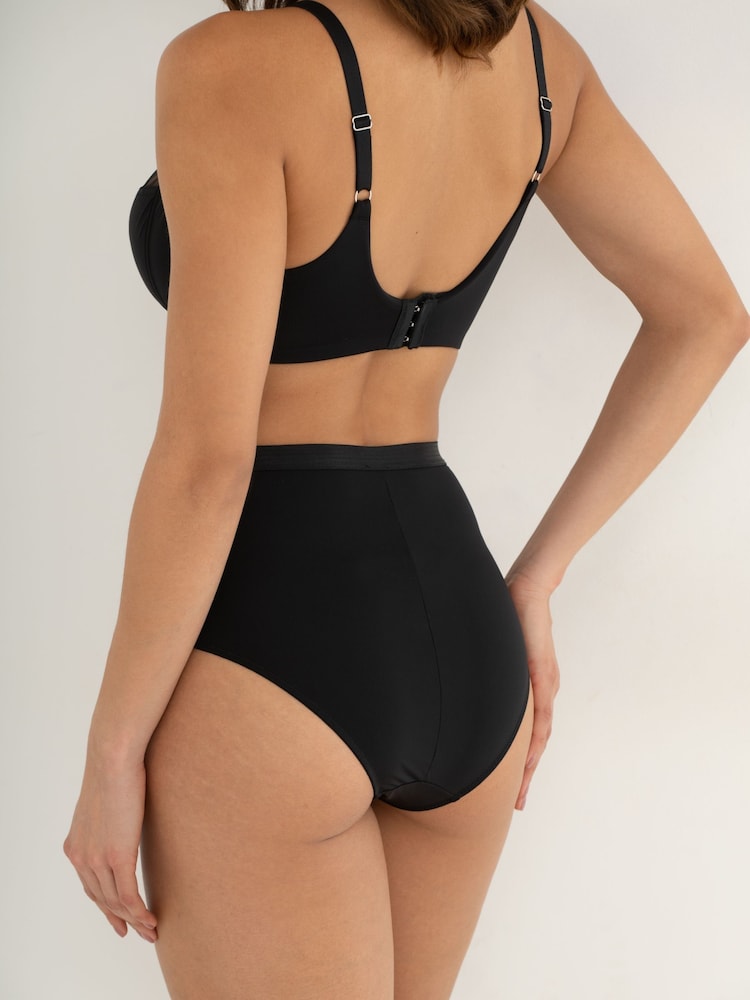 Pour Moi Black Viva Luxe High Waist Light Control Briefs - Image 2 of 4