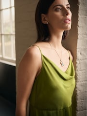 Seasalt Cornwall Green Housel Bay Satin Cami Dress - Image 7 of 9