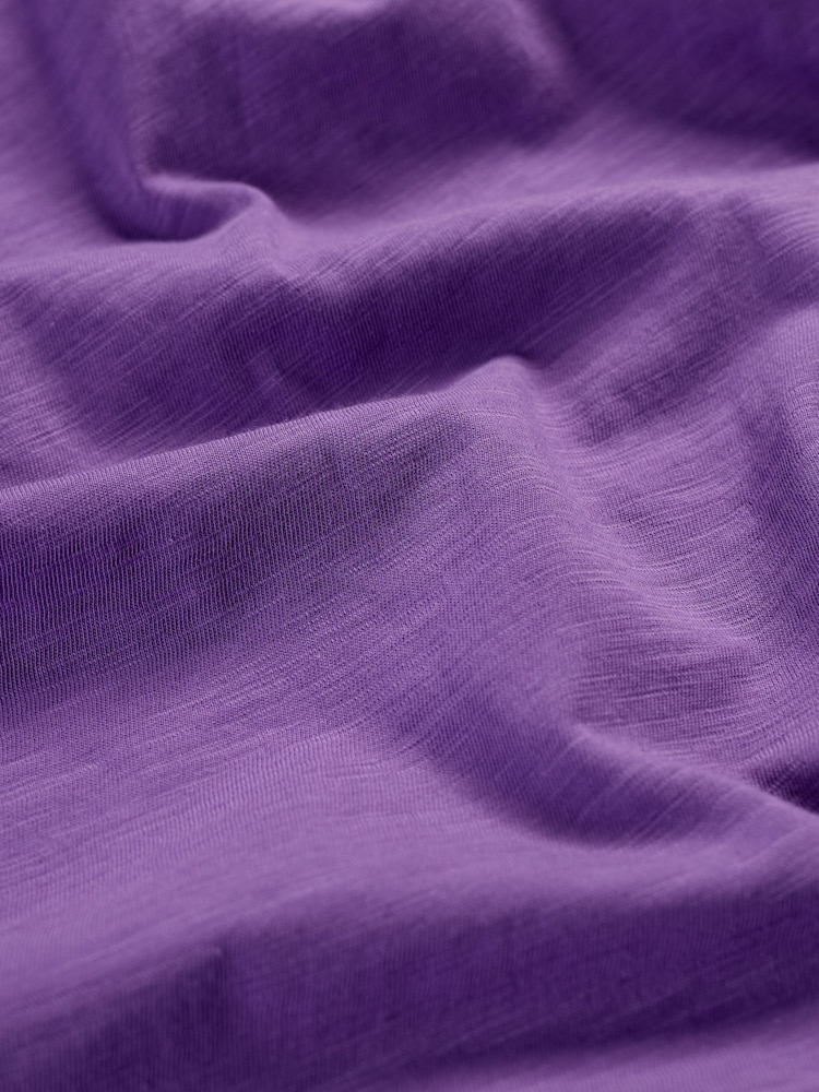 Seasalt Cornwall Purple Light Pink Appletree Keyhole Detail T-Shirt - Image 2 of 5