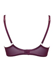 Pour Moi Magenta/Pink Padded Sonnet Two Tone Lace Bra - Image 4 of 4