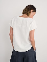 Blanco - Blusa de algodón 100 % Landscape de Seasalt Cornwall - Imagen 4 de 5