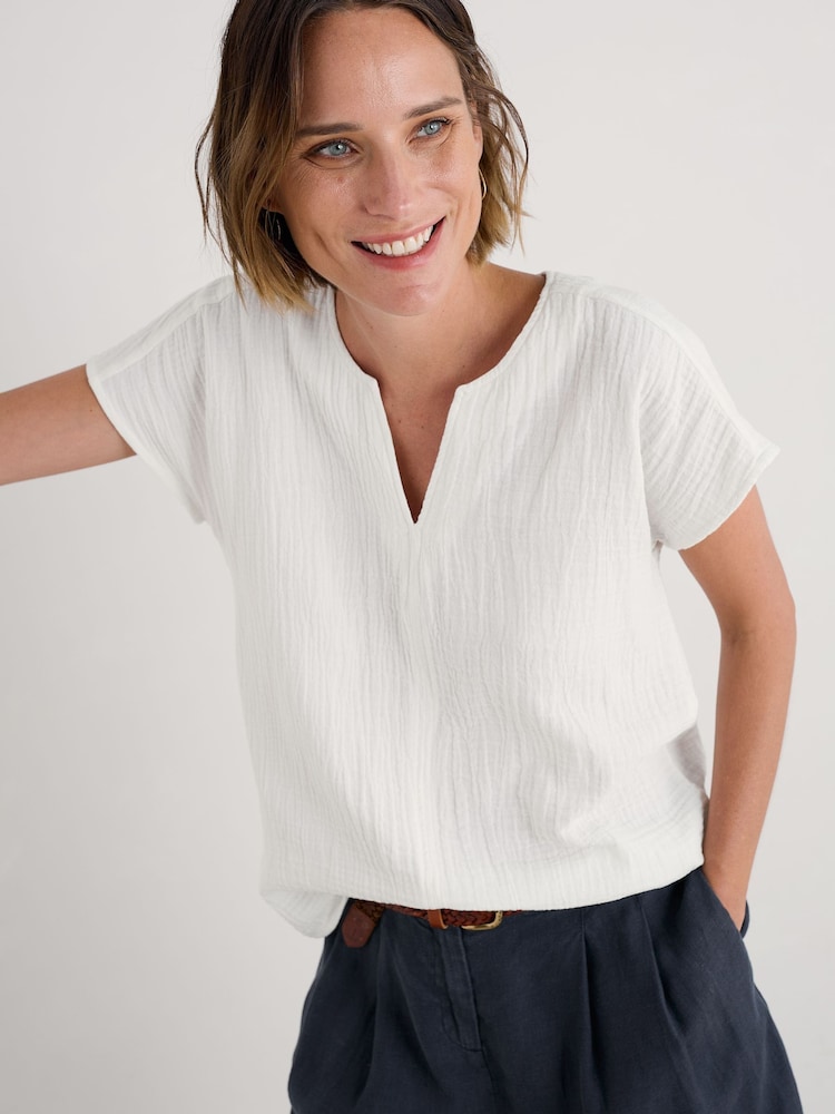 Blanco - Blusa de algodón 100 % Landscape de Seasalt Cornwall - Imagen 5 de 5