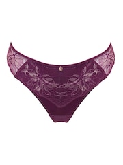 Pour Moi Magenta/Pink Brazilian Sonnet Two Tone Lace Briefs - Image 3 of 4