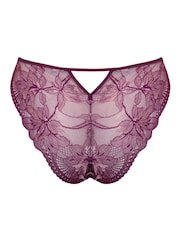 Pour Moi Magenta/Pink Brazilian Sonnet Two Tone Lace Briefs - Image 4 of 4