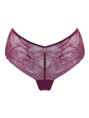 Pour Moi Magenta/Pink Short Sonnet Two Tone Lace Briefs - Image 3 of 4