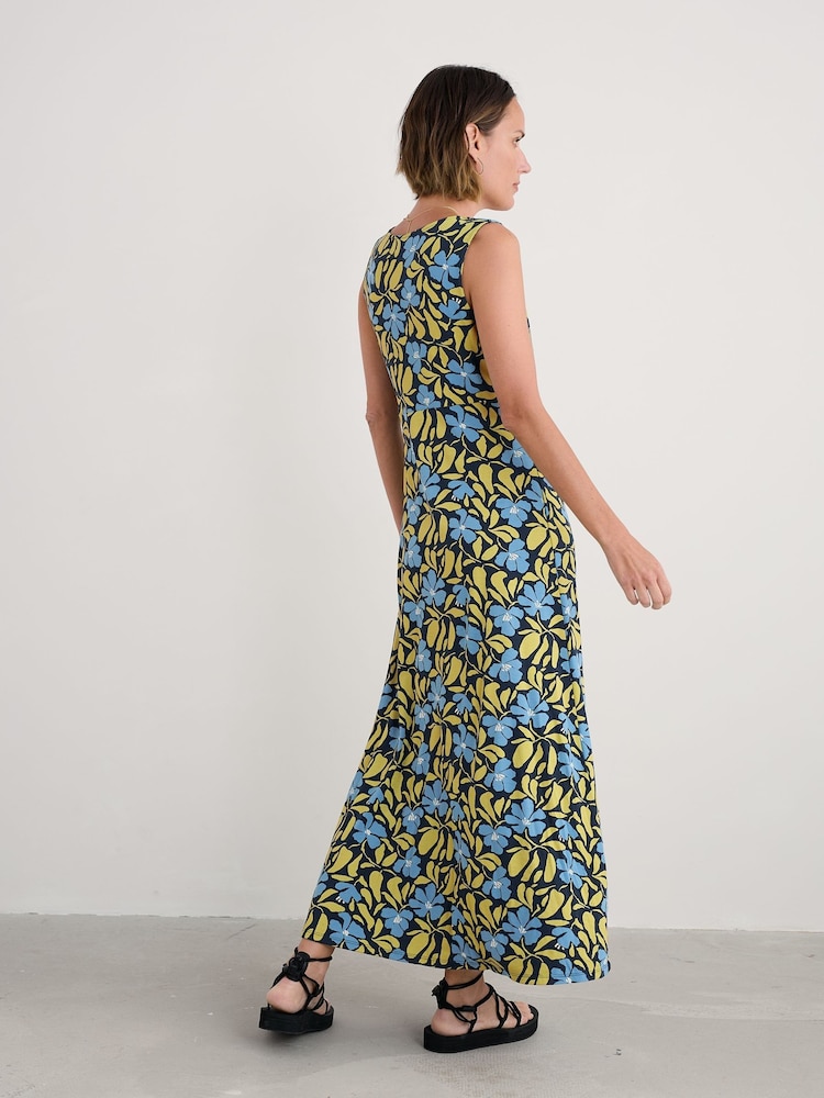 Seasalt Cornwall Blue Sleeveless Sanderling Midi Dress - Image 2 of 5 Seasalt Cornwall Blue Sleeveless Sanderling Midi Dress - Image 2 of 5