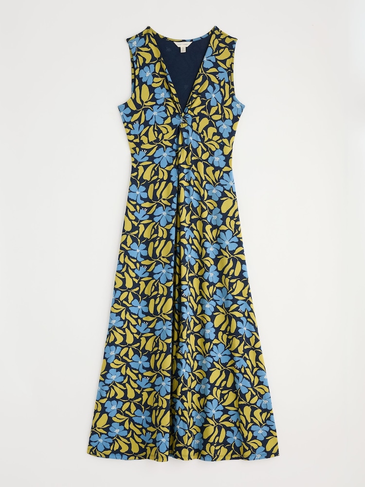 Seasalt Cornwall Blue Sleeveless Sanderling Midi Dress - Image 5 of 5