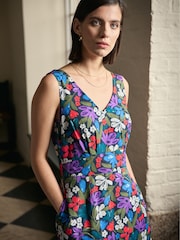 Красный - Seasalt Cornwall Beyond Sleeveless V-Neck 100% Cotton Dress - Image 2 of 8