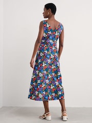 Красный - Seasalt Cornwall Beyond Sleeveless V-Neck 100% Cotton Dress - Image 8 of 8