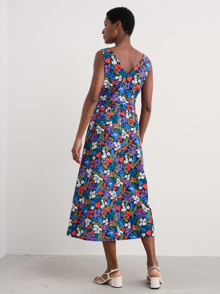 Красный - Seasalt Cornwall Beyond Sleeveless V-Neck 100% Cotton Dress - Image 8 of 8