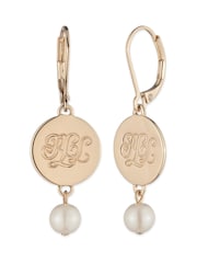 Lauren Ralph Lauren Gold Tone Evangeline Pearl Earrings - Image 1 of 1
