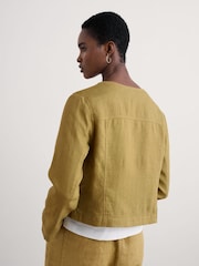 Seasalt Cornwall Green Country Lane Linen Jacket - Image 3 of 5