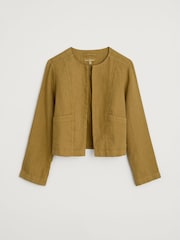 Seasalt Cornwall Green Country Lane Linen Jacket - Image 4 of 5