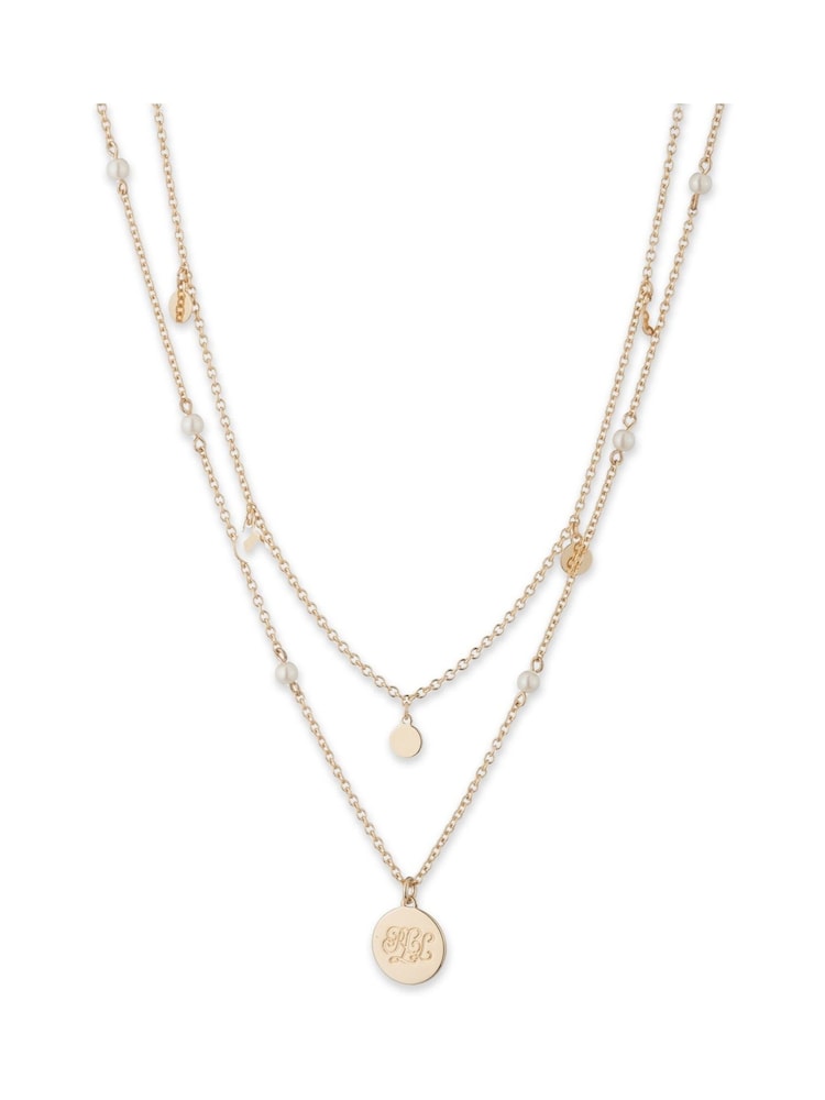 Lauren Ralph Lauren Gold Tone Evangeline Pearl Multi Row Necklace - Image 1 of 3