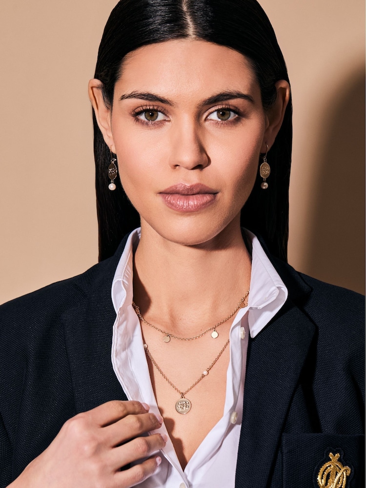 Lauren Ralph Lauren Gold Tone Evangeline Pearl Multi Row Necklace - Image 3 of 3