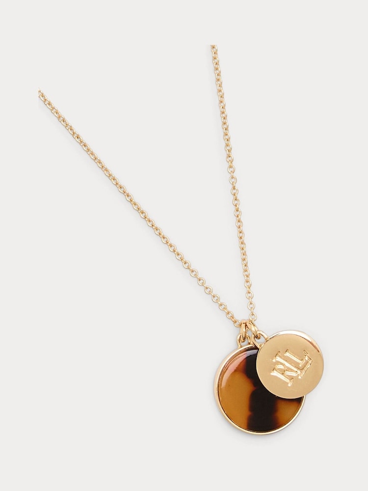 Lauren Ralph Lauren Gold Tone Walton Tort Necklace - Image 2 of 3