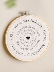 Circular Timeline Cotton Anniversary Hoop by No Ordinary Gift - Image 1 of 1