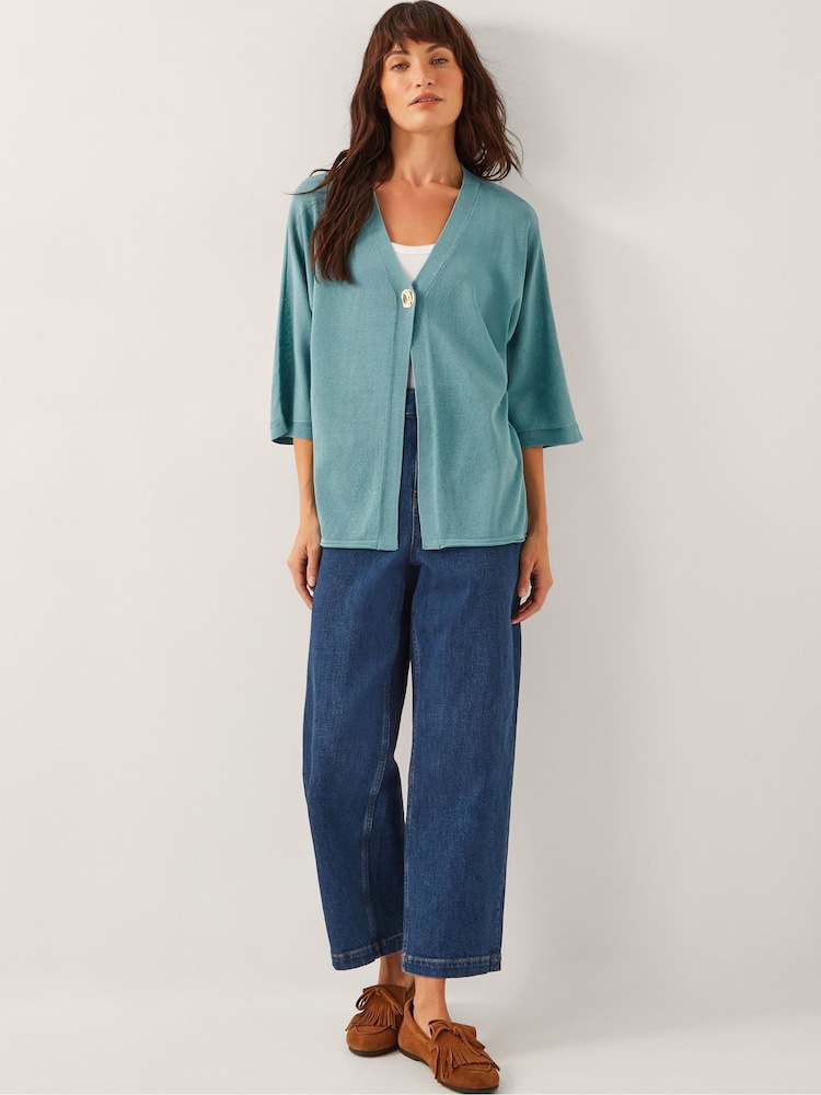 Cardigan Monsoon Beth com um botão - Imagem 1 de 4
