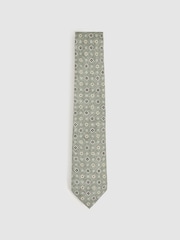 Reiss Soft Sage Cosimo Tie - Image 1 of 5