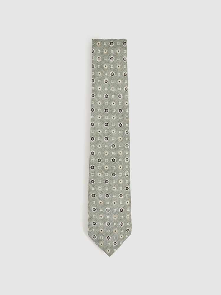 Reiss Soft Sage Cosimo Tie - Image 1 of 5
