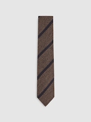 Reiss Chocolate Brown Sante Tie - Image 1 of 5