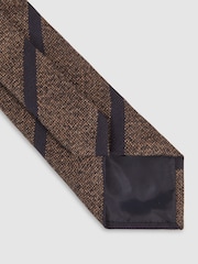Reiss Chocolate Brown Sante Tie - Image 4 of 5