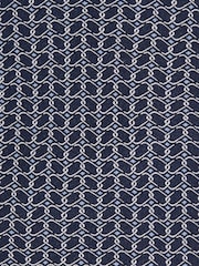 Reiss Navy Bernardo Silk Geometric-Chain Print Tie - Image 6 of 6