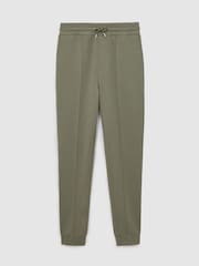 Reiss Dark Sage Green Premier Interlock Drawstring Joggers - Image 1 of 1