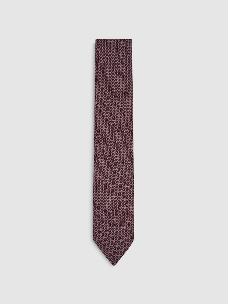 Reiss Bordeaux Bernardo Tie - Image 1 of 5