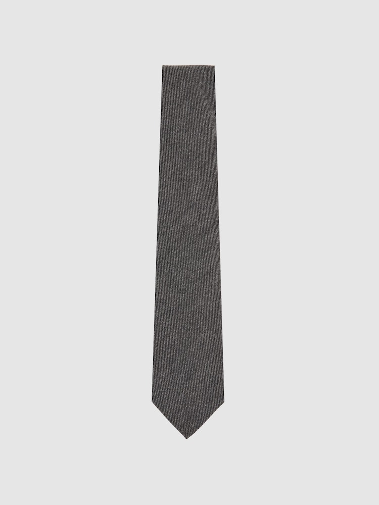 Reiss Charcoal Donato Tie - Image 1 of 5
