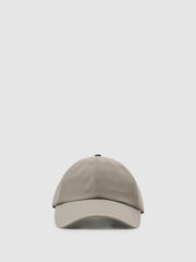Reiss Mushroom Brown Brogan Embroidered Logo Tech Baseball Cap - Image 1 of 5