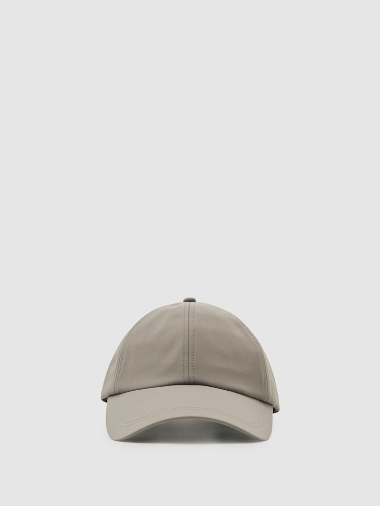 Reiss Mushroom Brown Brogan Embroidered Logo Tech Baseball Cap - Image 1 of 5
