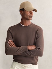 Reiss Mushroom Brown Brogan Embroidered Logo Tech Baseball Cap - Image 2 of 5