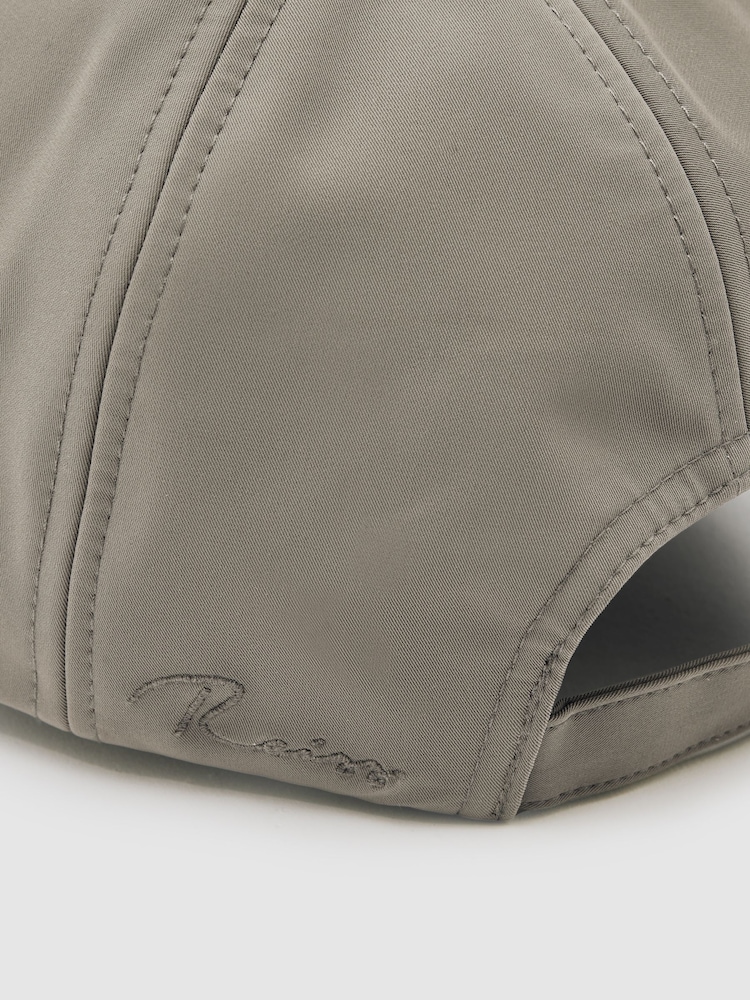 Reiss Mushroom Brown Brogan Embroidered Logo Tech Baseball Cap - Image 5 of 5