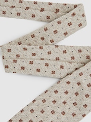Reiss Oatmeal Melange Tullio Tie - Image 3 of 5