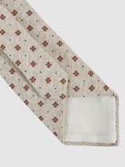 Reiss Oatmeal Melange Tullio Tie - Image 4 of 5