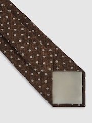 Reiss Chocolate Brown Pio Tie - Image 4 of 5