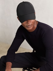 Reiss Black Brogan Embroidered Logo Tech Baseball Cap - Image 2 of 5