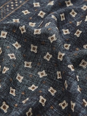 Reiss Denim Blue Melange Franco Pocket Square - Image 4 of 4
