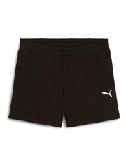 Puma Black Womens Wardrobe ESS 4" Pointelle Shorts - Image 4 of 5