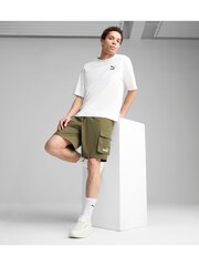 Puma Green Mens Essentials No.1 Logo Woven Cargo 9" Shorts - Image 1 of 4