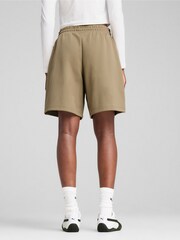 Puma Brown Womens Wardrobe Ess Relaxed Long Line 8"Shorts - Image 2 of 5