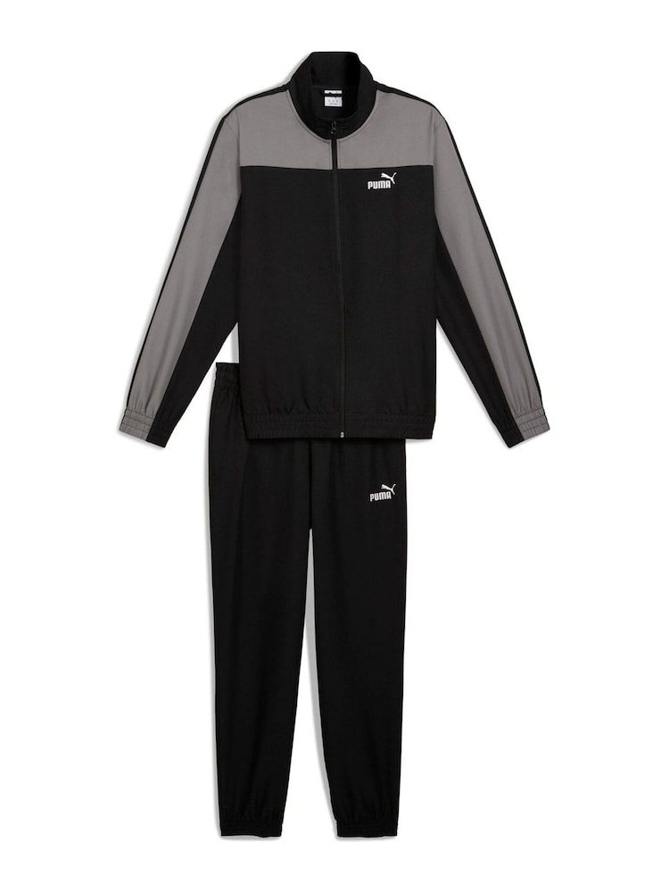 Puma Black Mens Woven Colourblock Tracksuit - Image 1 of 1 Puma Black Mens Woven Colourblock Tracksuit - Image 1 of 1