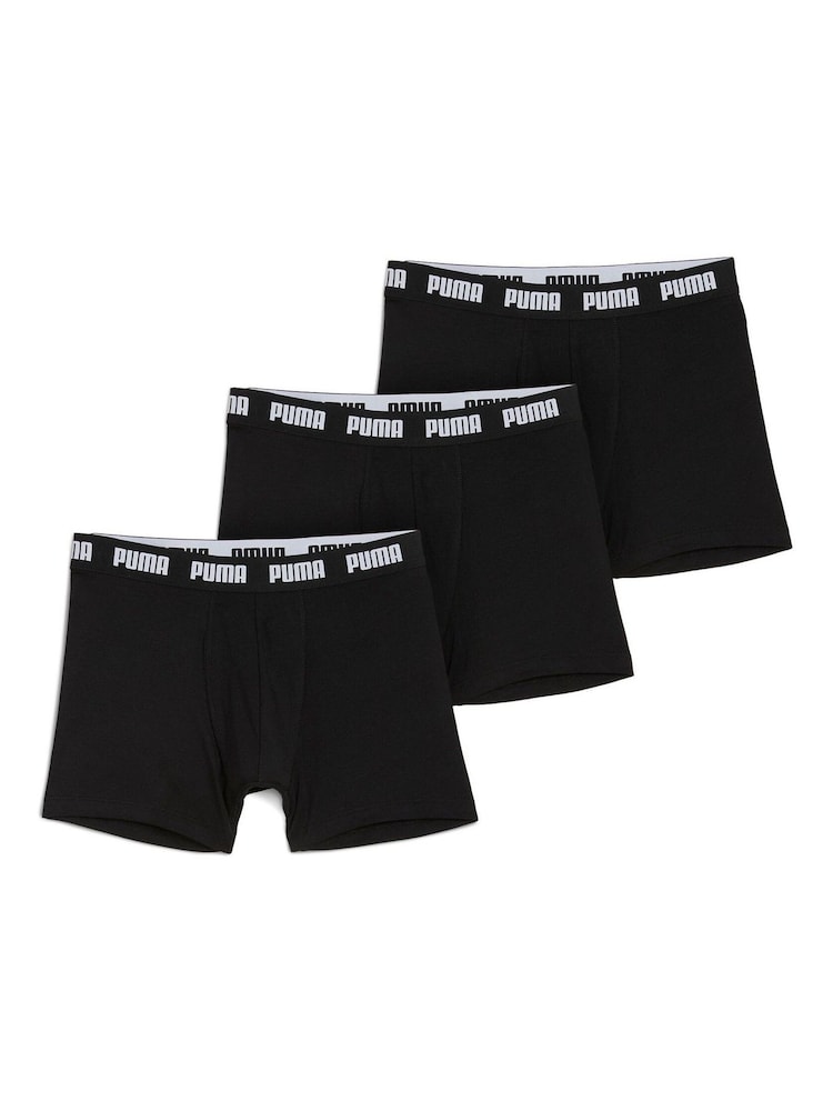 Puma Black Mens Boxers Briefs 3 Pack - Image 1 of 2