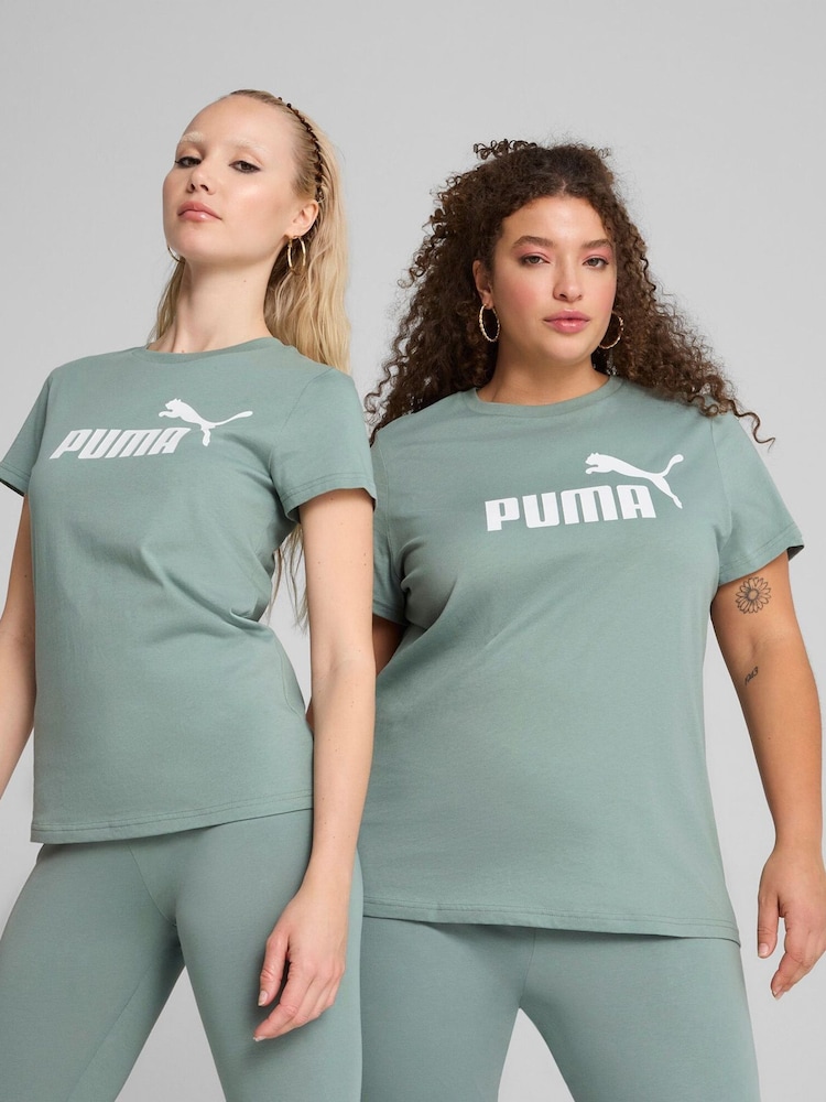 Puma Grey Womens Ess No.1 Logo T-Shirt - Image 1 of 7