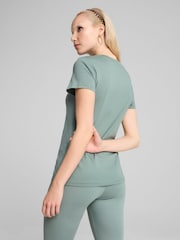 Puma Grey Womens Ess No.1 Logo T-Shirt - Image 3 of 7