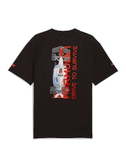 Puma Black Mens F1 Drive To Survive Graphic T-Shirt - Image 5 of 5