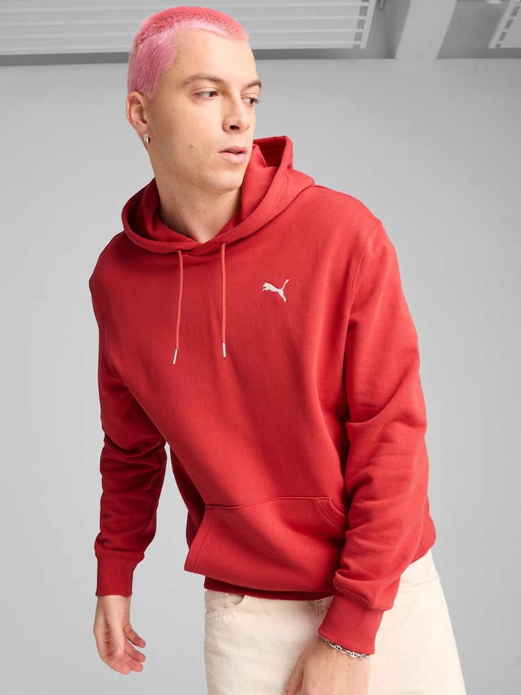 Puma Red Mens Wardrobe Essentials Hoodie - Image 1 of 7