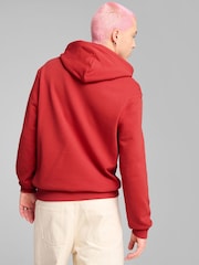 Puma Red Mens Wardrobe Essentials Hoodie - Image 4 of 7