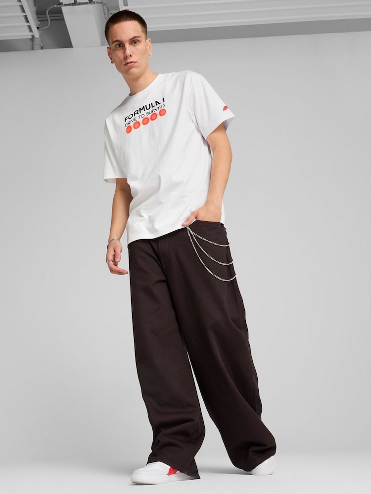 Puma White Mens F1 Drive to Survive Graphic T-Shirt - Image 1 of 2